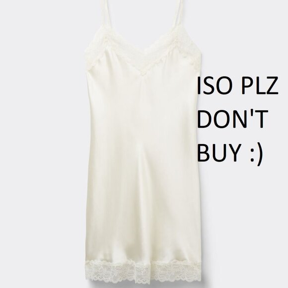 Intimissimi Silk Slip with Lace Insert Detail - Picture 1 of 2